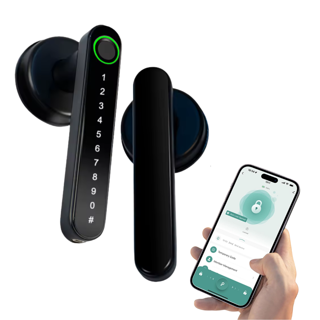 Biometric Smart Door Lock with Fingerprint PIN App Access and Auto Lock