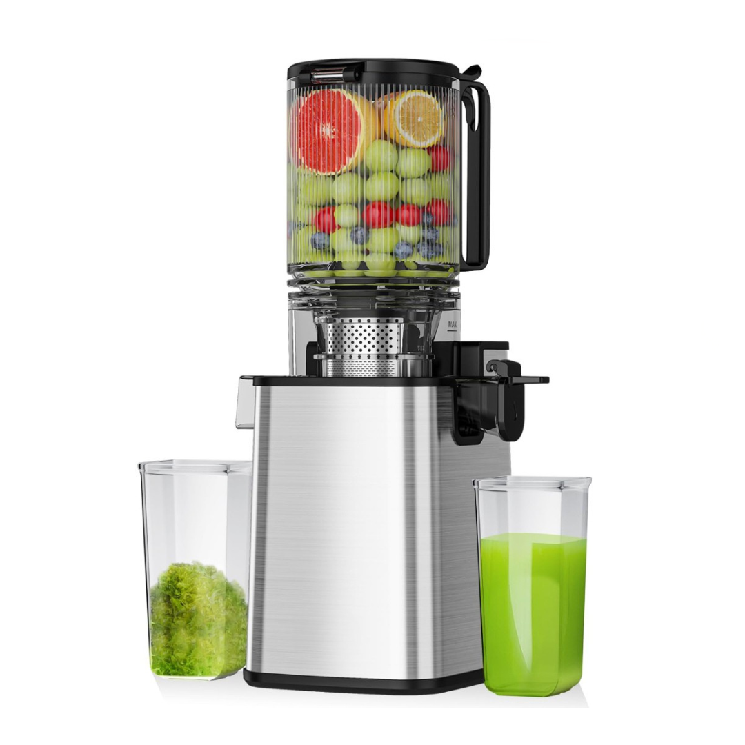 Cold Press Juicer 400W with 5 Inch Feed Reverse Function and Lid Interlock