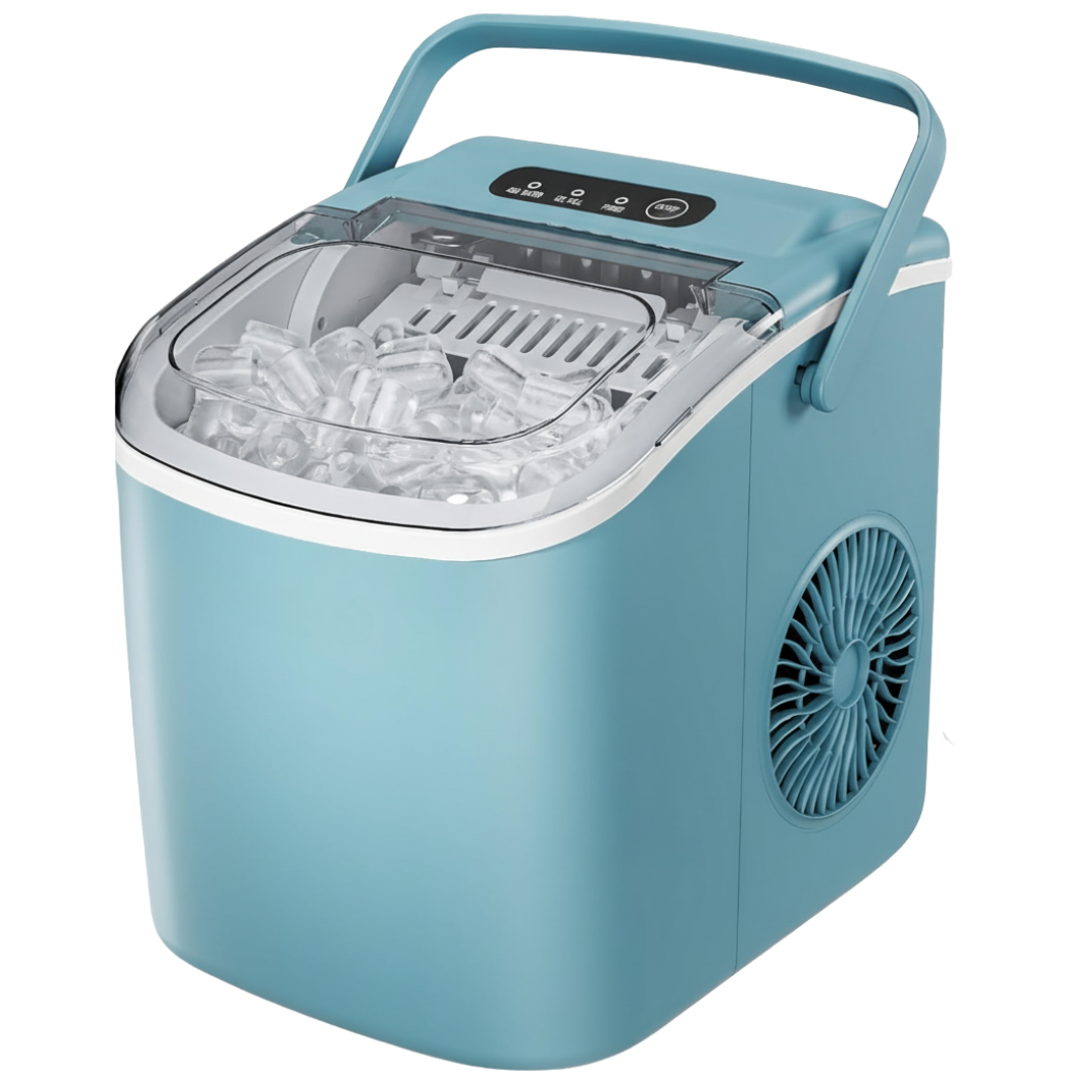 Countertop Ice Maker 26 lb Daily Capacity with Handle and Auto Clean