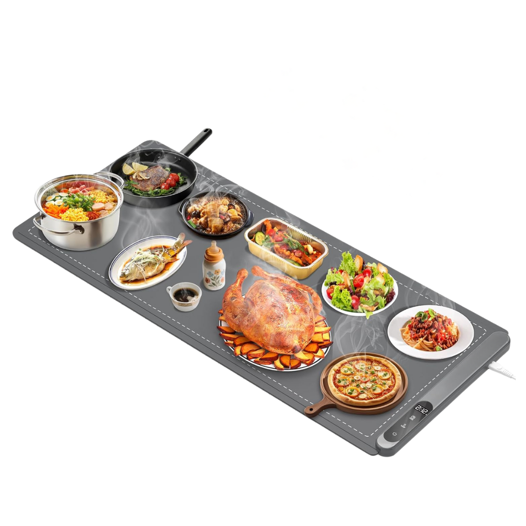 Graphene Food Warming Mat 36×16 Inch with Six Heat Levels and Touch Control