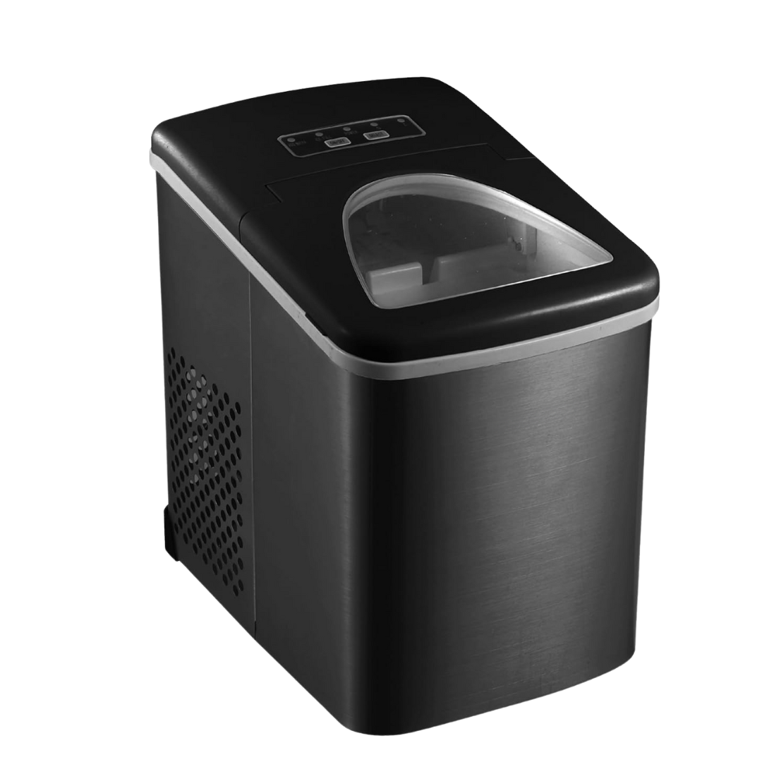 Stainless Steel Countertop Ice Maker with LED Display and 26 lb Daily Capacity
