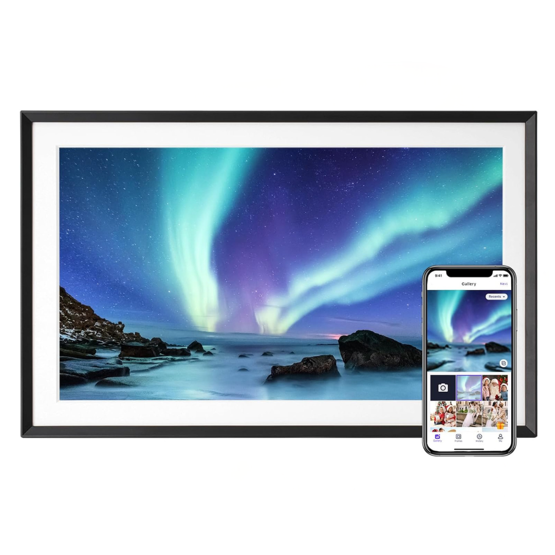 WiFi Digital Photo Frame with IPS Touch Display and App Sharing, 32GB