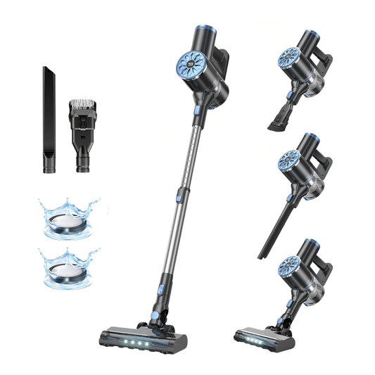 Cordless Stick Vacuum 30KPa Self Standing with LED Light and 7 Stage Filtration