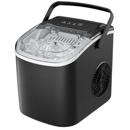 Countertop Ice Maker 26 lb Daily Capacity with Handle and Auto Clean