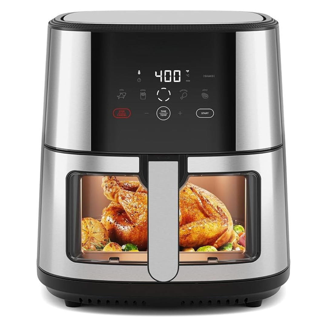 Digital 8 Quart Air Fryer with Touch Presets and Nonstick Basket