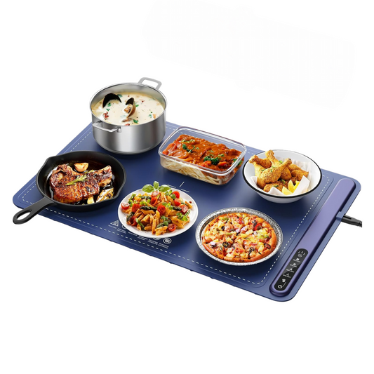 Electric Food Warming Mat with 4 Temperature Levels Timer Control and Safety Lock