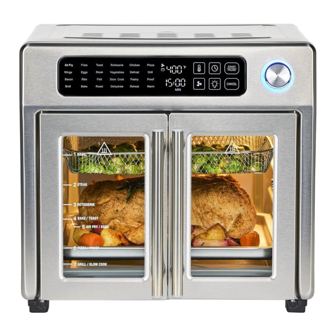 Extra Large French Door Air Fryer Toaster Oven Combo