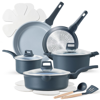 Granite Aluminum Nonstick Cookware Set for All Stovetops