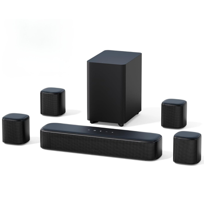 Home Theater Speaker System with 7.1 Virtual Surround Sound and Subwoofer