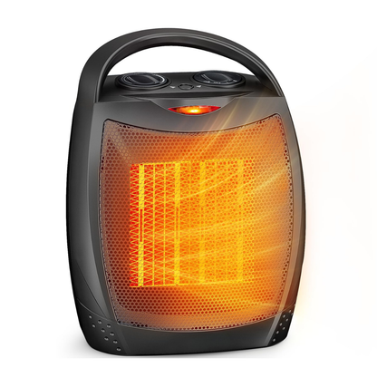 Portable Ceramic Space Heater with Thermostat Fan and Auto Shut Off