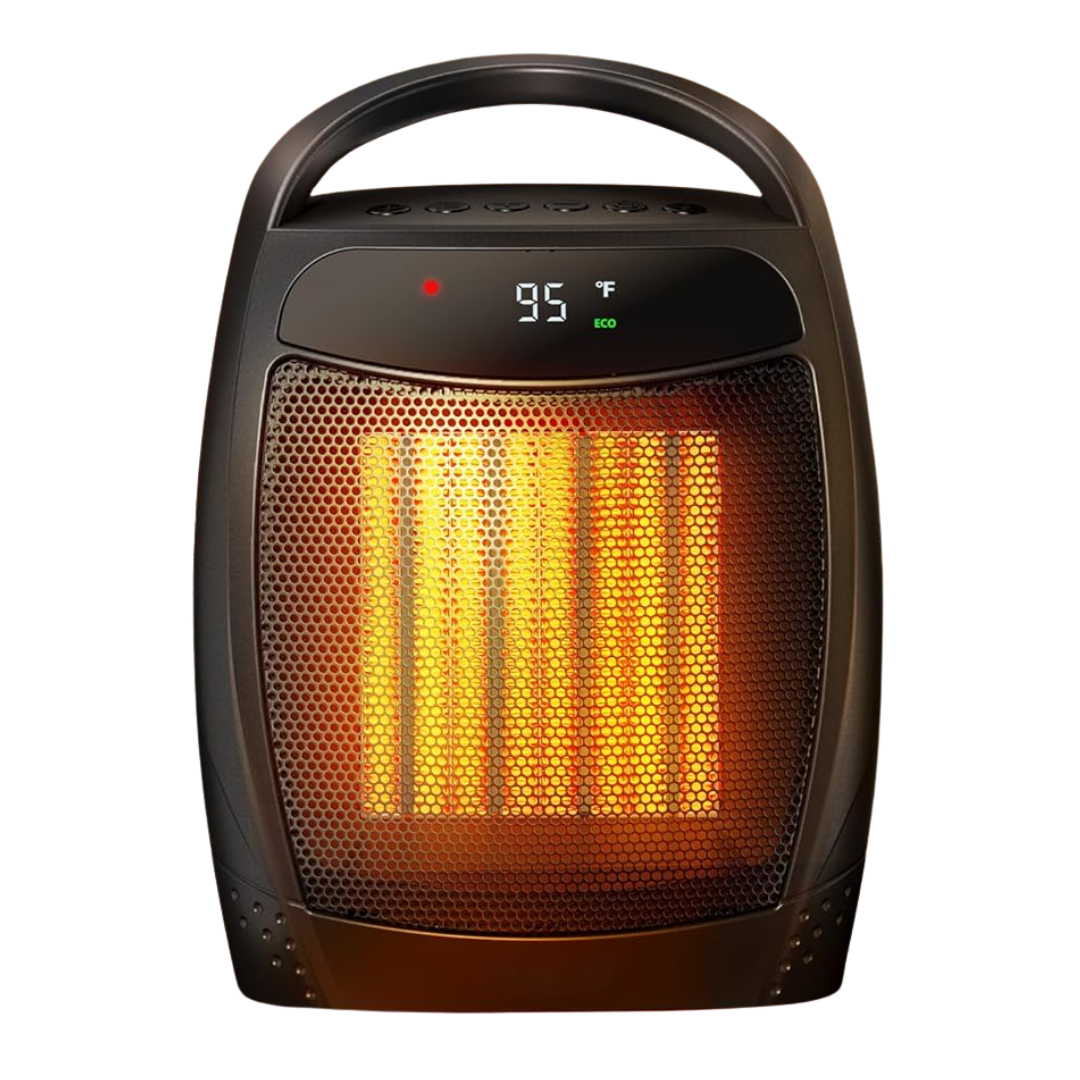 Portable Ceramic Space Heater with Thermostat Fan and Auto Shut Off