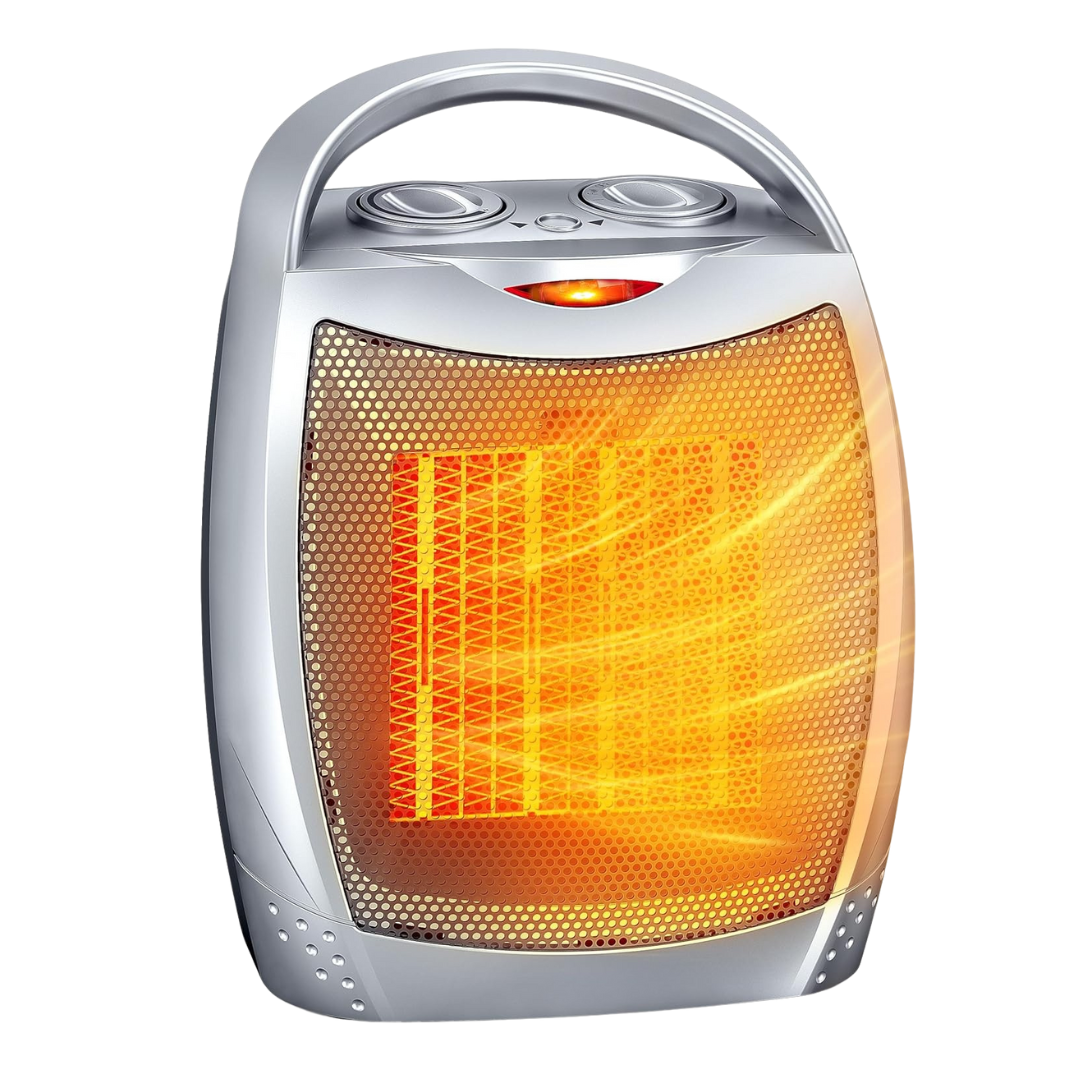 Portable Ceramic Space Heater with Thermostat Fan and Auto Shut Off