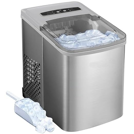 Portable Countertop Ice Maker with 26 lb Daily Capacity and Viewing Window