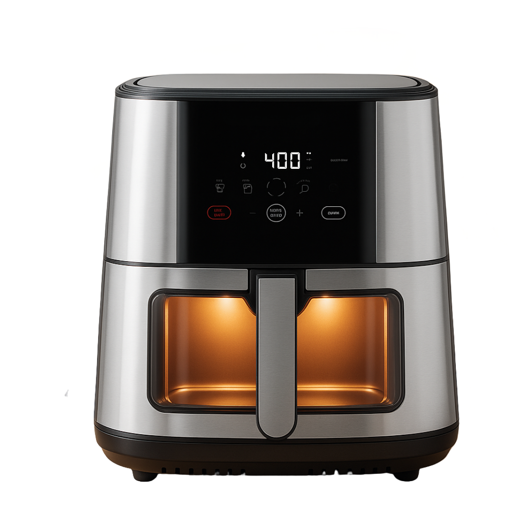 Touchscreen Air Fryer with LED Reminder and Auto Shutoff
